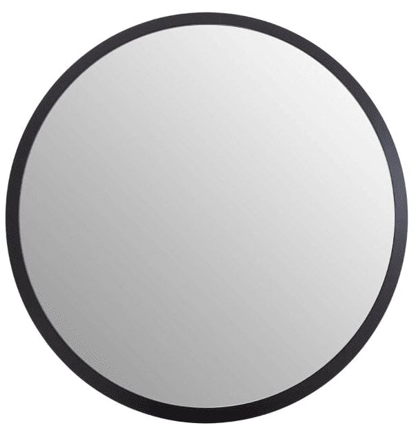 Emery Black Round Wall Mirror Mirror 