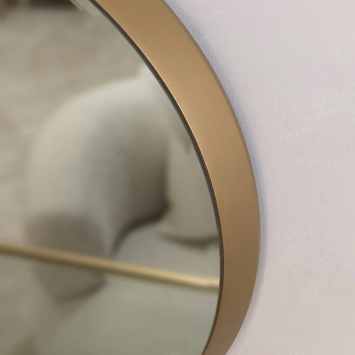 Emery Gold Round Wall Mirror Mirror 