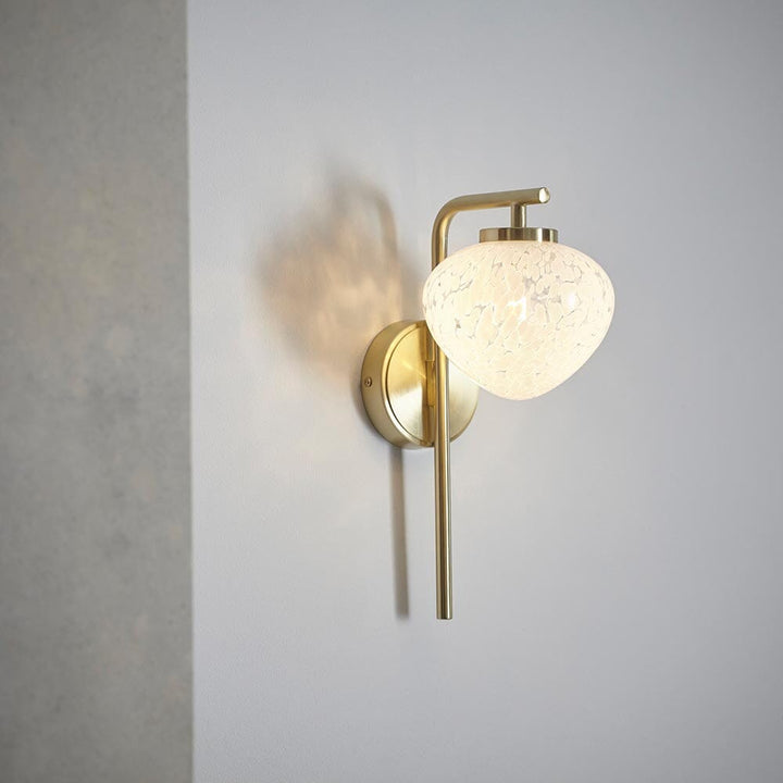Emily Gold Wall Lamp with Confetti Glass Lighting 