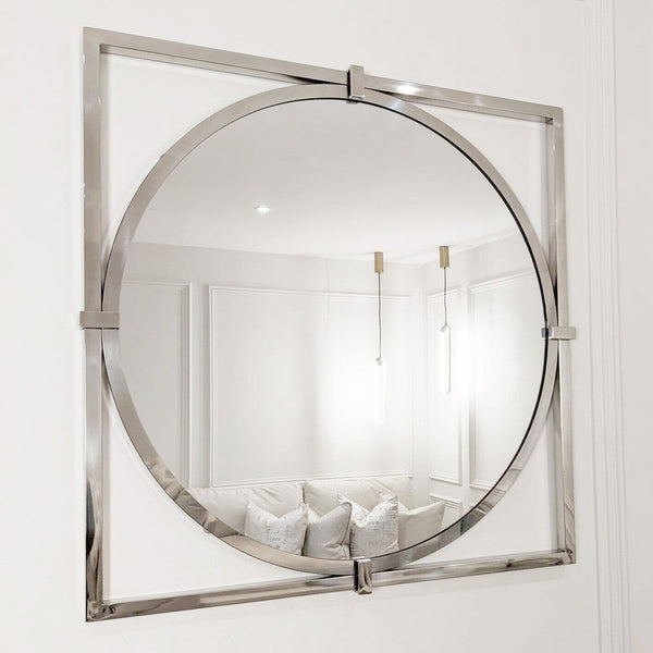 Felicity Silver Square & Circle Mirror Accessories 