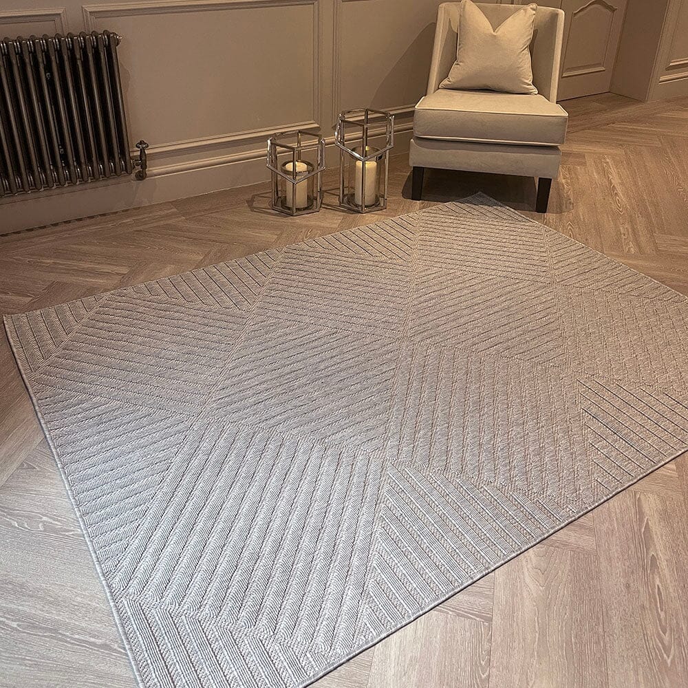 Fensham Grey Geometric Indoor / Outdoor Rug – Rowen Homes