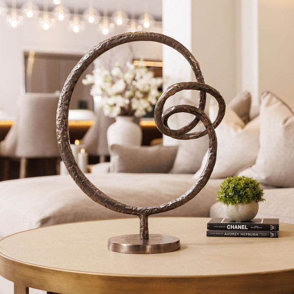 Finsbury Luxury Bronze Round Sculpture Accessories 