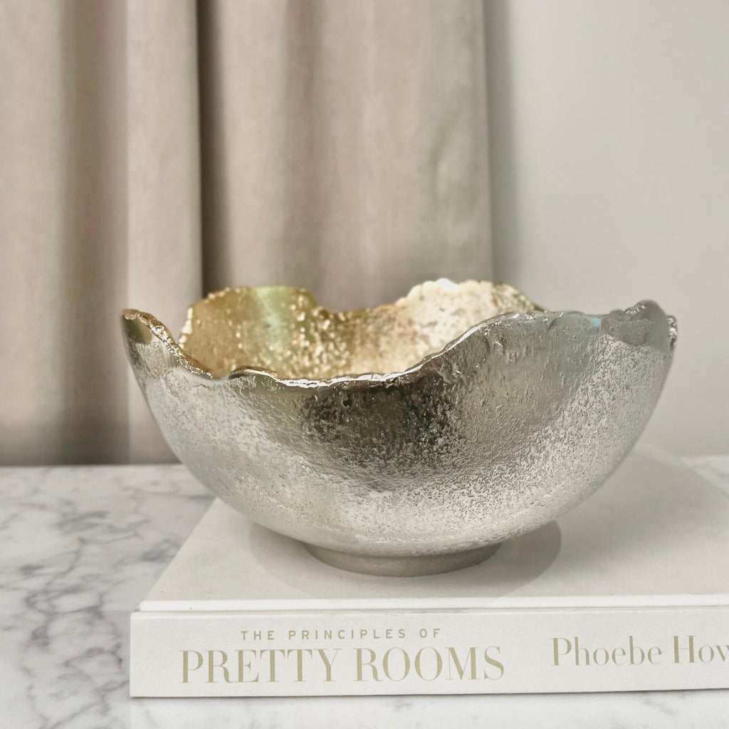 Forna Two Toned Silver & Abstract Bowl