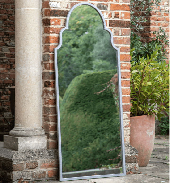Funton Outdoor Vintage Grey Wall Mirror Garden 