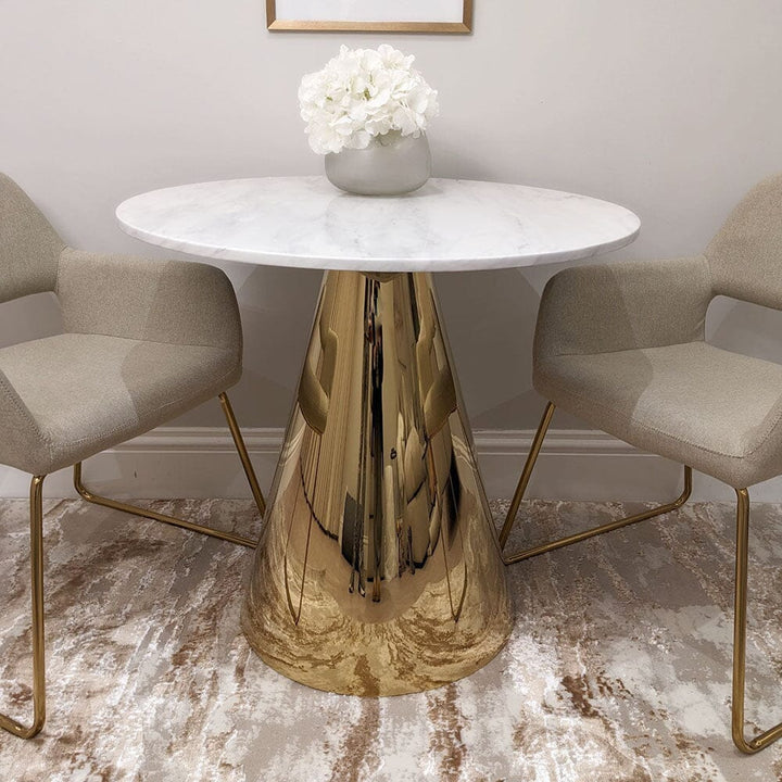 Gabriella Marble & Gold Dining Table Furniture 