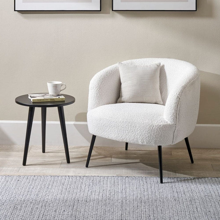 Gavroche Boucle Accent Chair with Black Legs Furniture 