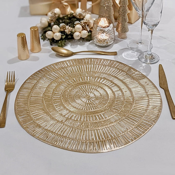 Georgina Gold Textured Placemat Kitchen 