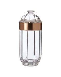 Gianna Large Acrylic Canister with Rose Gold Rim Kitchen 
