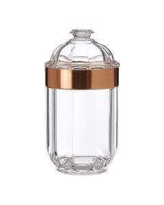 Gianna Medium Acrylic Canister with Rose Gold Rim Kitchen 