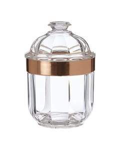 Gianna Small Acrylic Canister with Rose Gold Rim Kitchen 