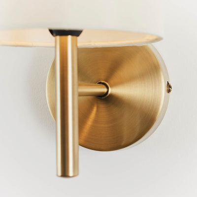 Hadleigh Gold Wall Light with Cream Faux Silk Shade Lighting 