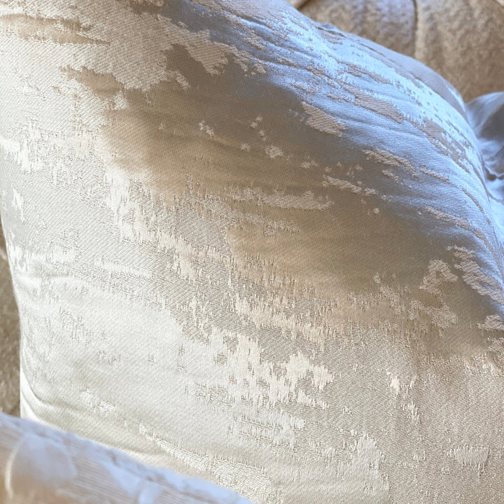Hailes Oyster Satin Marble Effect Cushion - 50 x 50cm Cushion 