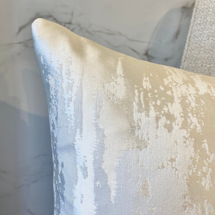 Hailes Pearl Satin Marble Effect Cushion - 35cm x 50cm Cushion 