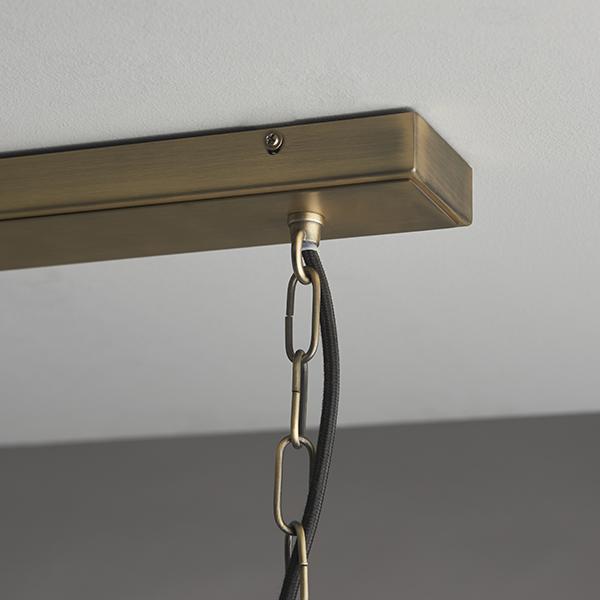 Harrison Antique Brass 3 Bulb Pendant Ceiling Light Lighting 