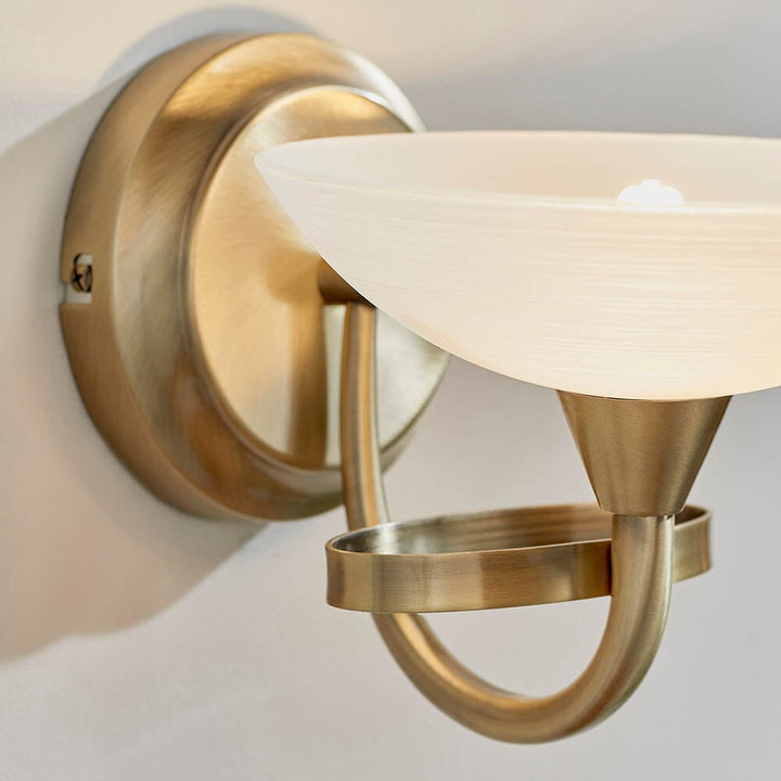 Harrogate Antique Brass Wall Light Lighting 