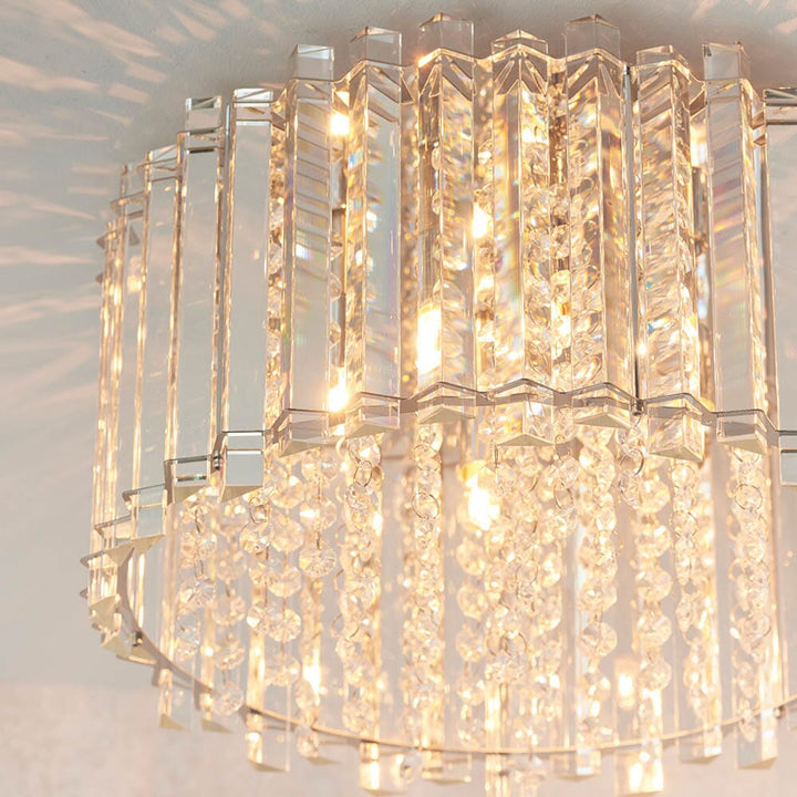 Havana Crystal 4 Light Flush Ceiling Light Lighting 