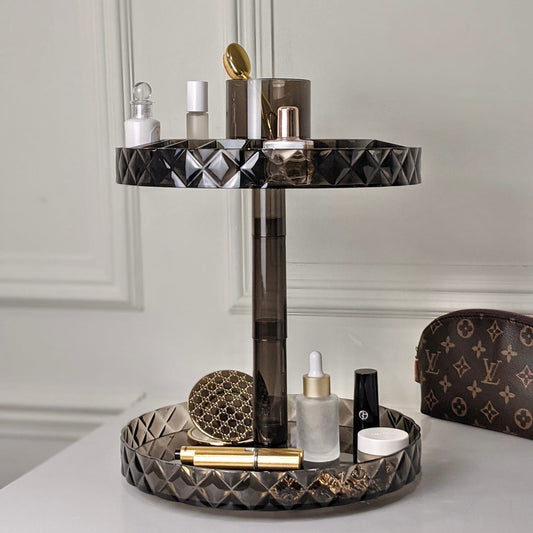 Hazel Round 2 Tier Revolving Diamond Organiser Accessories 