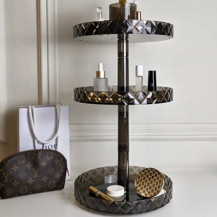 Hazel Round 3 Tier Revolving Diamond Organiser Accessories 