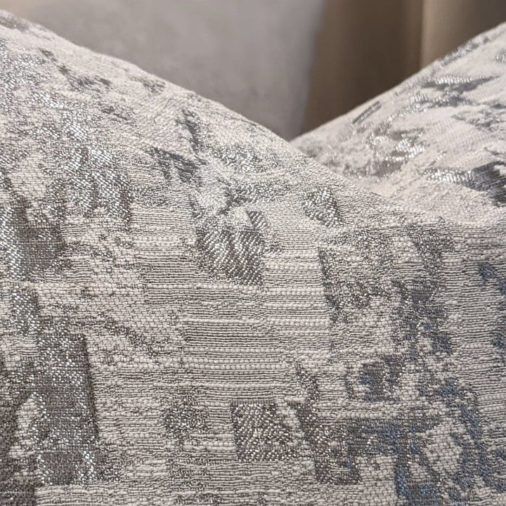 Hornsby Silver Distressed Effect Cushion - 43 x 43cm Cushion 