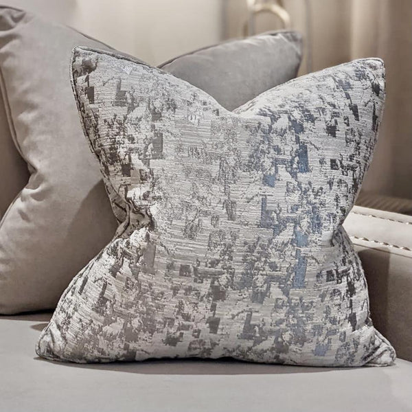 Hornsby Silver Distressed Effect Cushion Cushion 