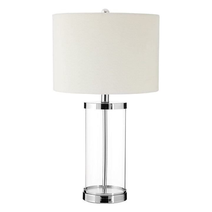 Irina Clear Glass & Silver Table Lamp Lighting 