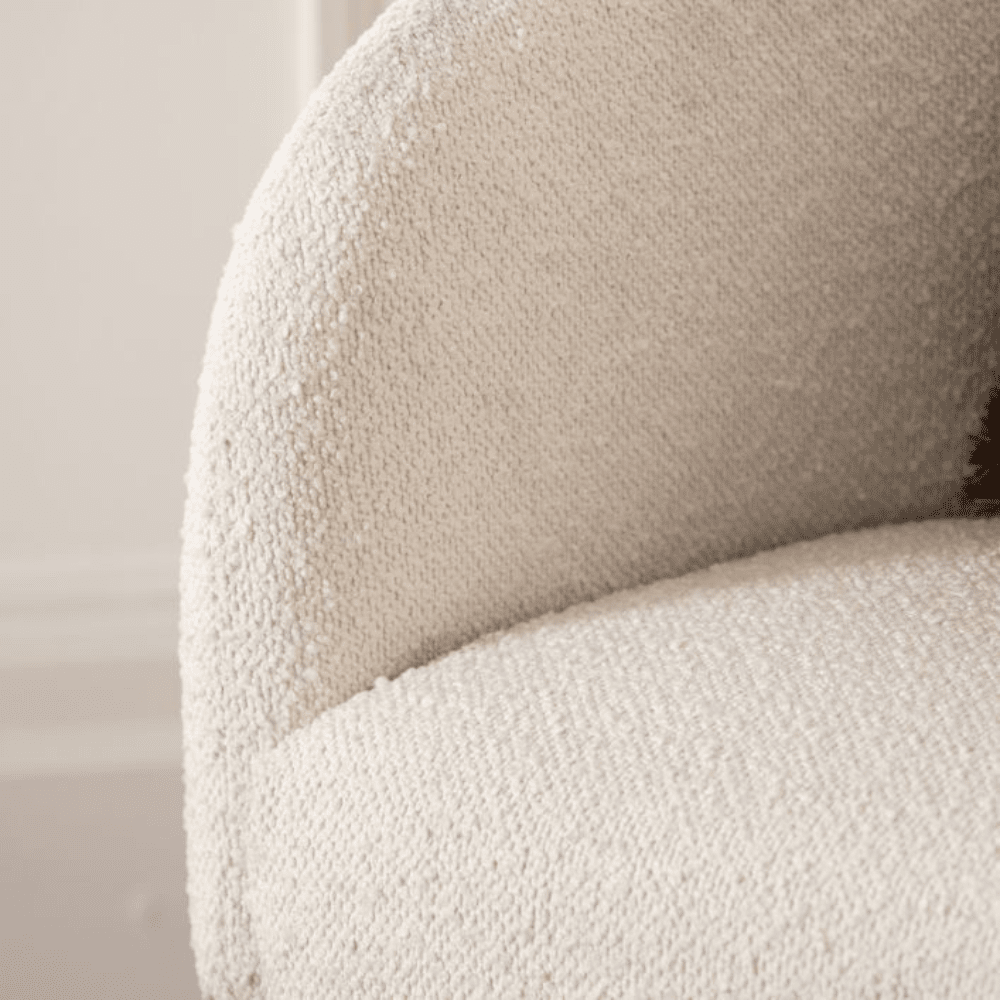Isola Boucle Cream & Black Accent Chair Chair 