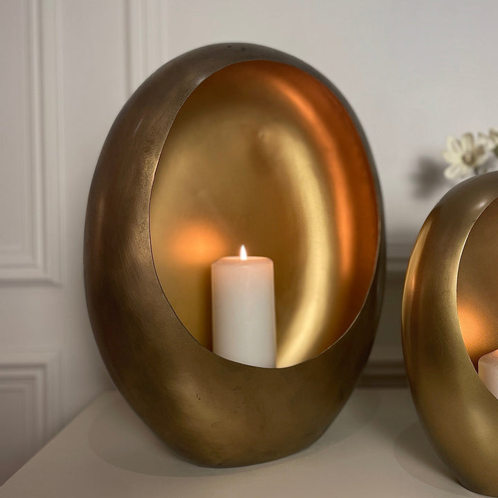 Iszara Large Gold Candle Holder Accessories 