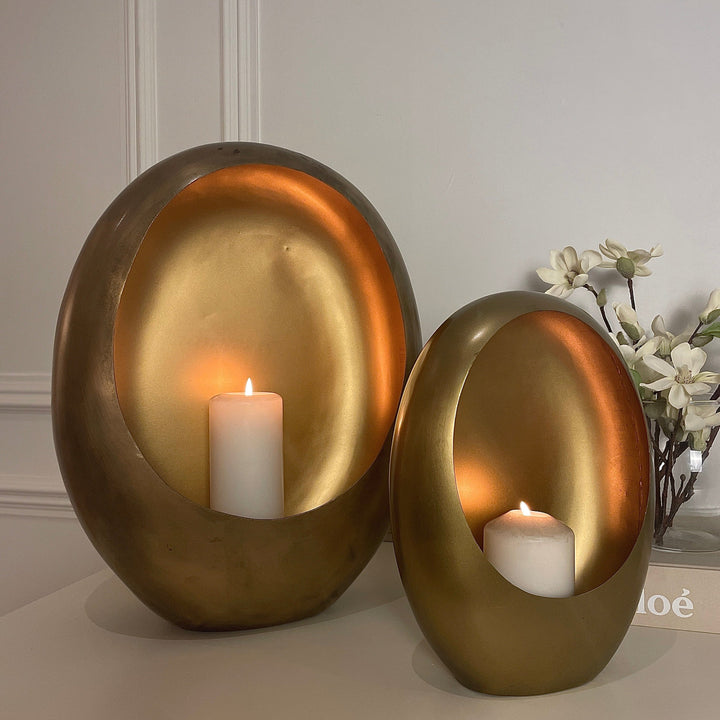 Iszara Large Gold Candle Holder Accessories 