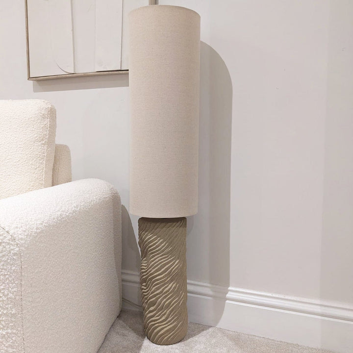 Jaelyn Textured Stone Mini Floor Lamp Lighting 