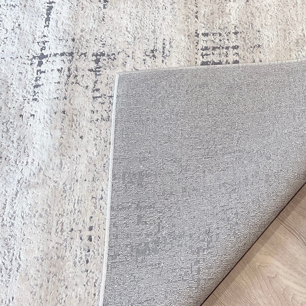 Jaxen Ivory & Beige Crosshatched Patterned Rug Rug 