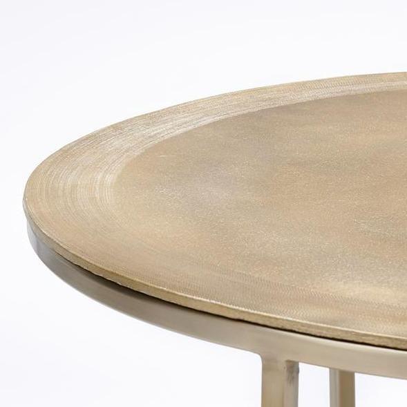 Jaycie Set of 2 Gold Metal Nesting Coffee Tables Coffee Table 