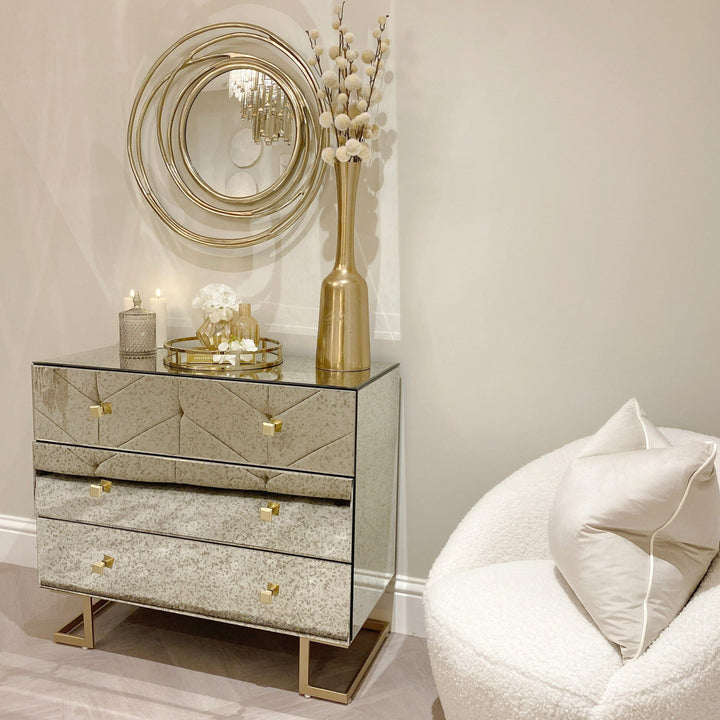 Juliana 3 Drawer Mirrored Chest Furniture 