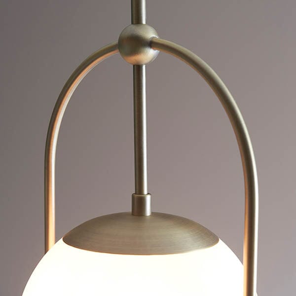 Kaia Gold Pendant Ceiling Light with Opal Glass Lighting 