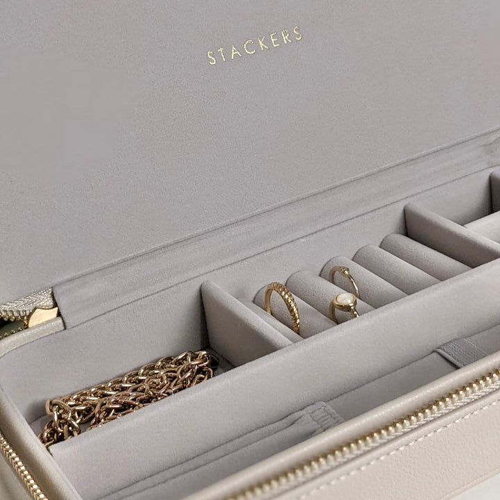 Kailani Oatmeal Luxury Zipped Jewellery Box Accessories 