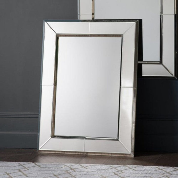 Kempsford Medium Silver Rectangular Wall Mirror Mirror 