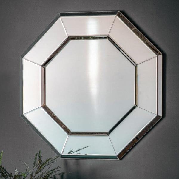 Kempsford Silver Octagonal Wall Mirror Mirror 