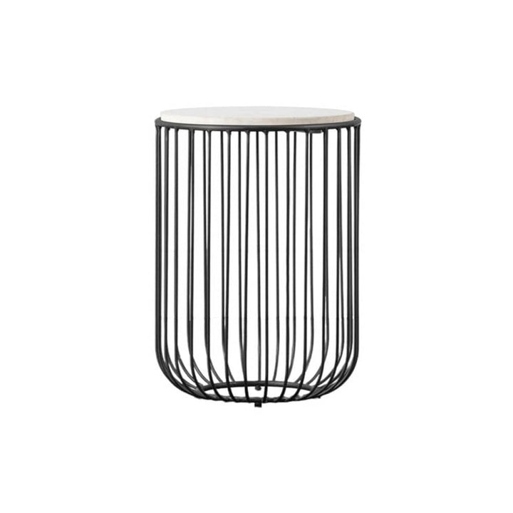Kiata Black & Marble Side Table End and Side Table 