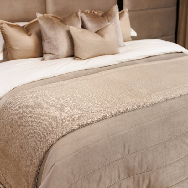 Kiri Taupe Luxury Bed Runner Bedding 