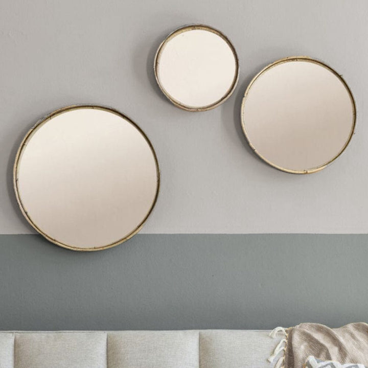 Knowle Wooden Wall Mirrors - Set of 3 Mirror 