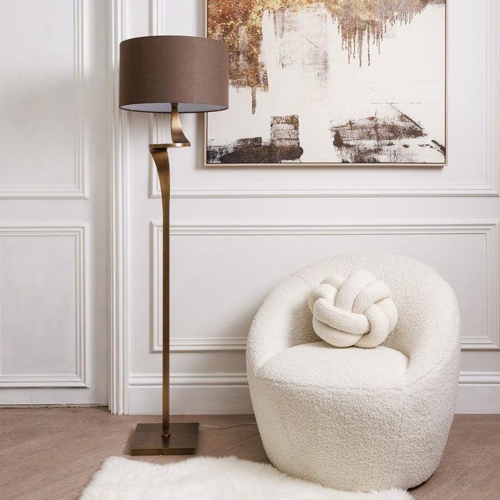 Larissa Abstract Brass Floor Lamp Lighting 