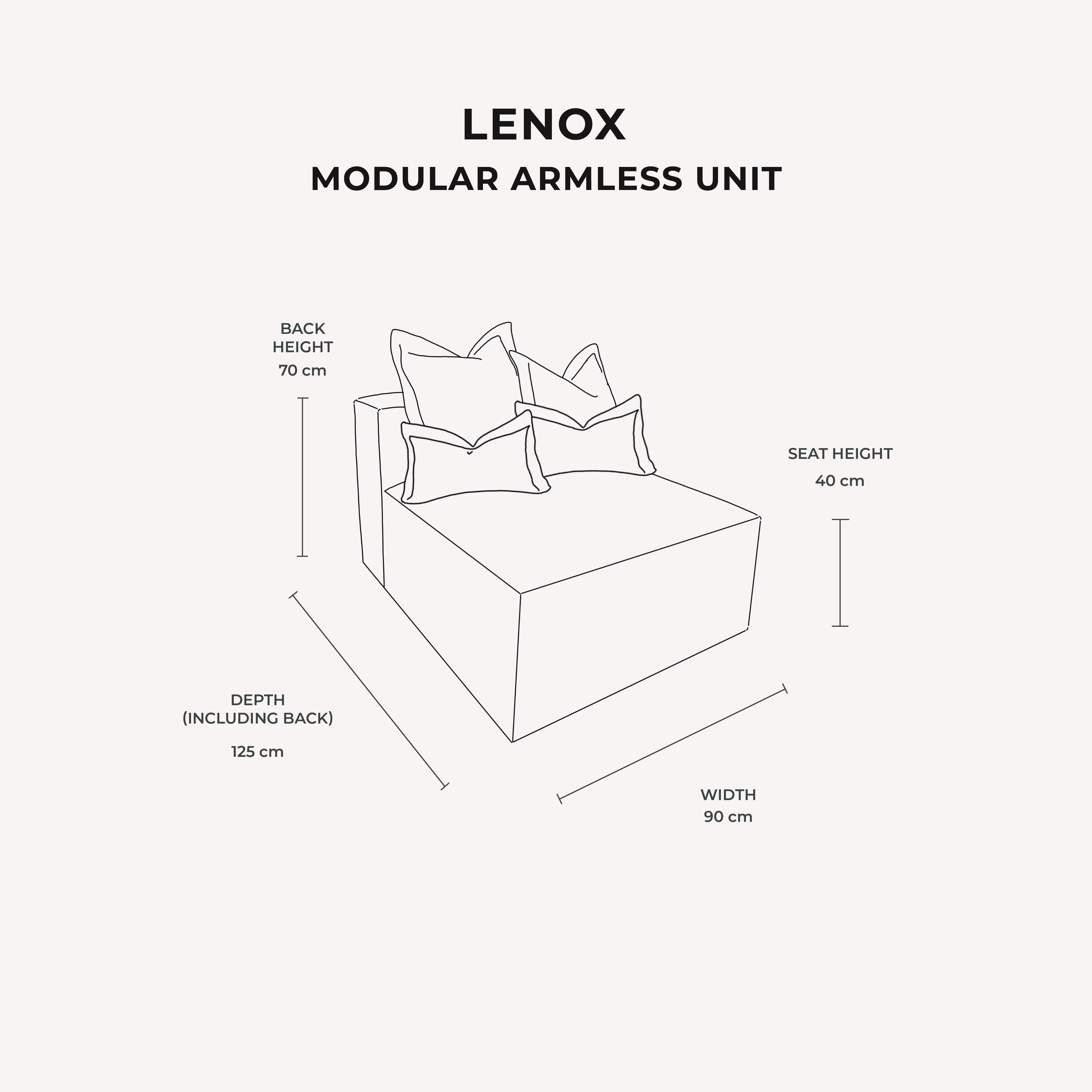 Lenox Shadow Grey Velvet Pillow Back Modular Sofa Range Rowen Homes