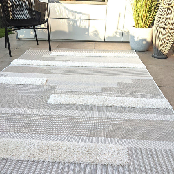 Leon Natural Cream & Taupe Outdoor Rug Rug 