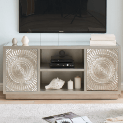 Silver tv stand 70 inch deals