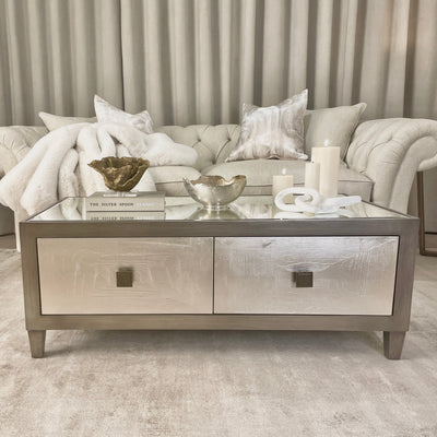 Lockett Premium Silver & Bronze Coffee Table Coffee Table 