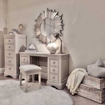 Louvre Taupe Upholstered Stool Furniture 