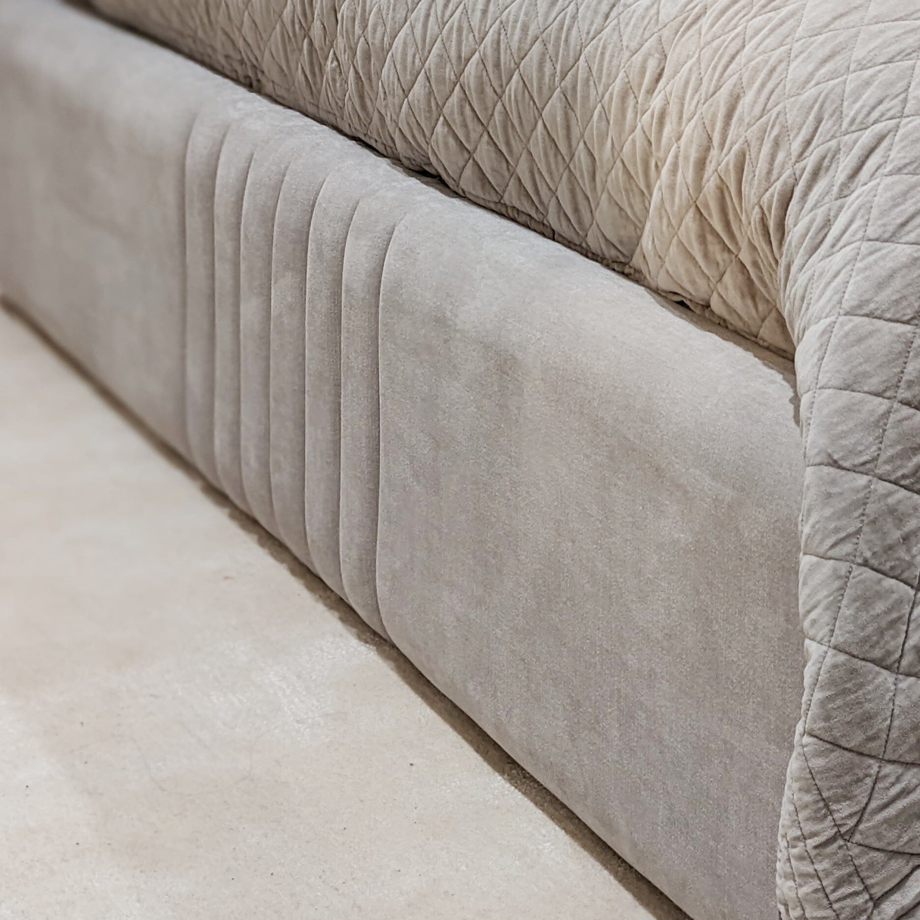 Lucinda Porcelain Soft Touch Luxury Velvet Bed Rowen Homes