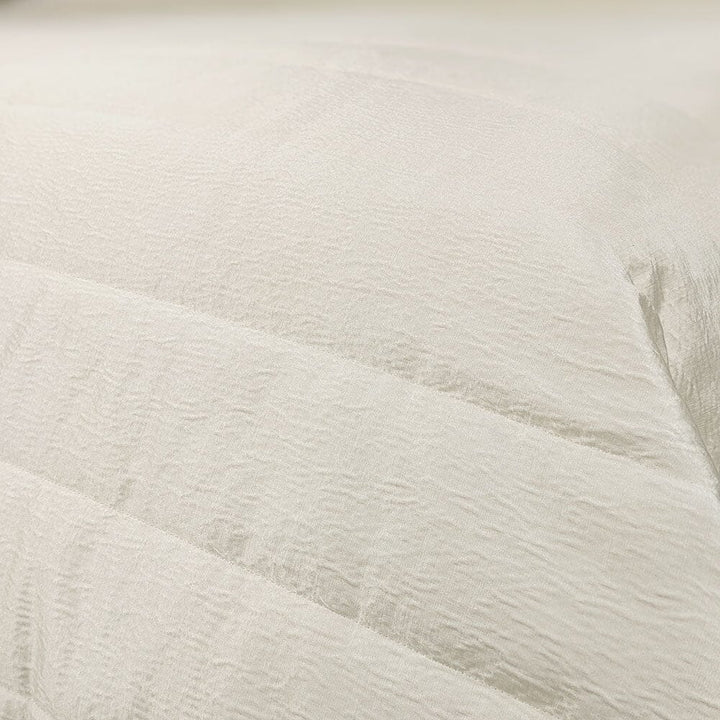Lunar Oyster Luxury Textured Satin Bedspread Textiles 