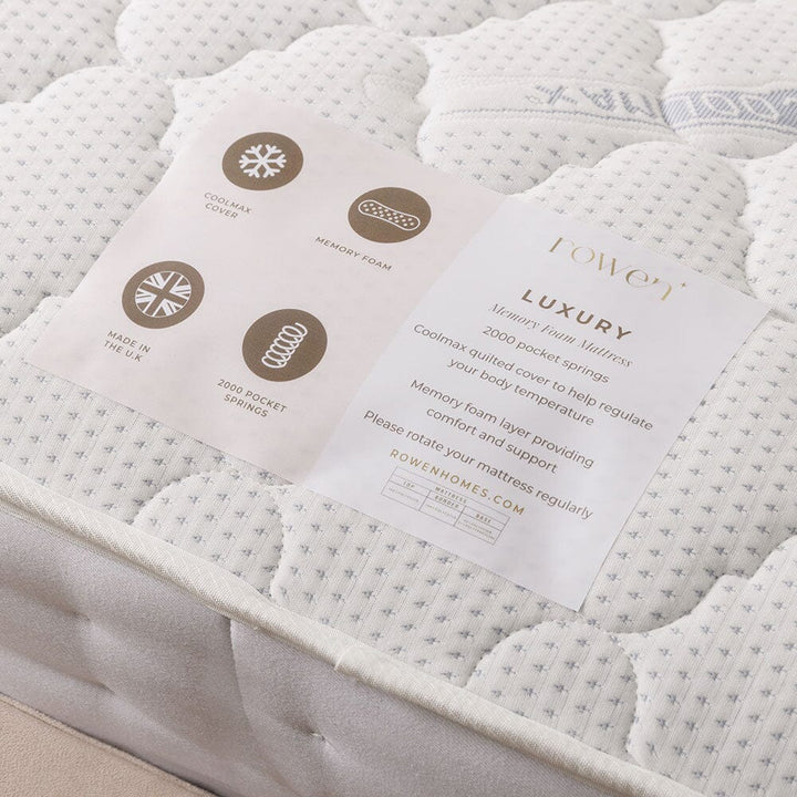 Luxury 2000 Pocket Memory Foam Mattress Made to Order Bed 