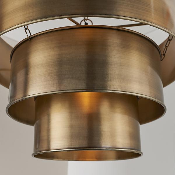 Lyndon Brass Pendant Adjustable Ceiling Light Lighting 