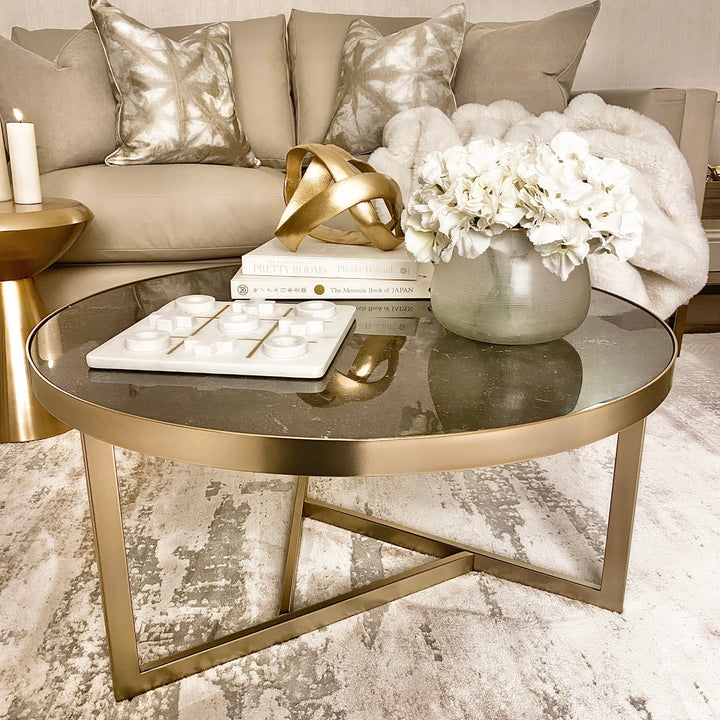 Lynx Marble & Champagne Coffee Table Coffee Table 